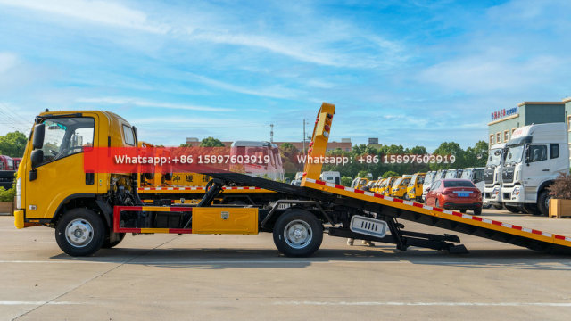 120HP ISUZU KV100 5.3 m Flatbed Tow Truck