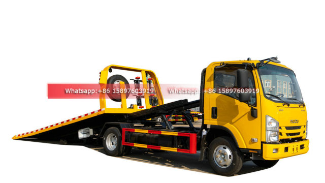 120HP ISUZU KV100 5.3 m Flatbed Tow Truck