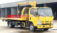 190HP ISUZU Towing Truck Mounted With Crane