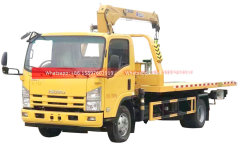 190HP ISUZU Towing Truck Mounted With Crane