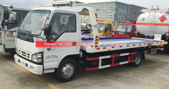 120HP 4KB ISUZU Flatbed Towing Truck