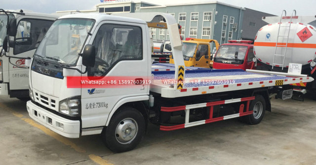 120HP 4KB ISUZU Flatbed Towing Truck