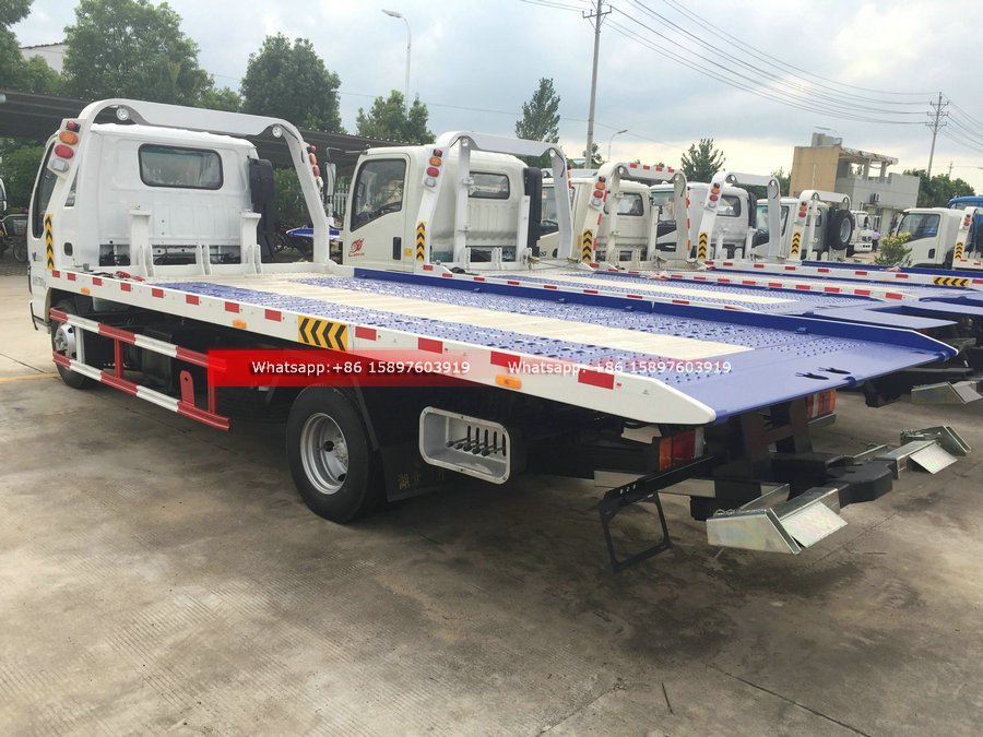120HP ISUZU KV600 Wrecker Truck 5.3 m Flabted