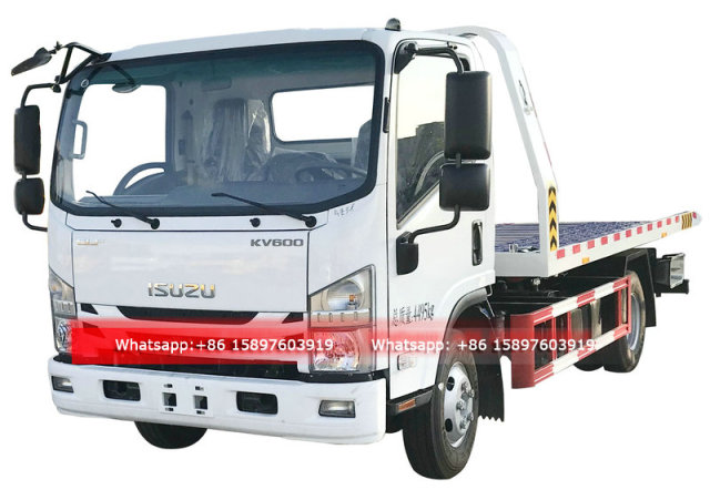 120HP ISUZU KV600 Wrecker Truck 5.3 m Flabted