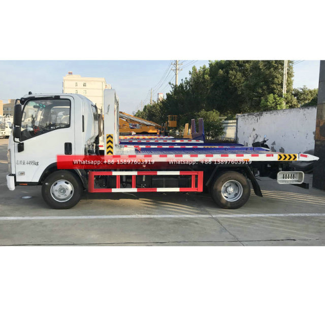 120HP ISUZU KV600 Wrecker Truck 5.3 m Flabted