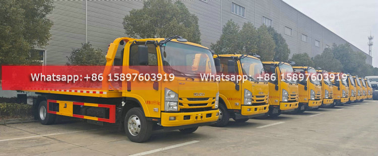190HP ISUZU Wrecker Truck 6.5m Flatbed Towing Truck