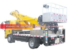 Small ISUZU 100P Man Lifter Stiff boom trucks 25 meters