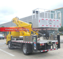 Small ISUZU 100P Man Lifter Stiff boom trucks 25 meters