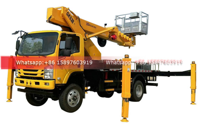 All Wheel Drive 4WD ISUZU Man lifter ISUZU Truck Mounted Aerial Work Platform