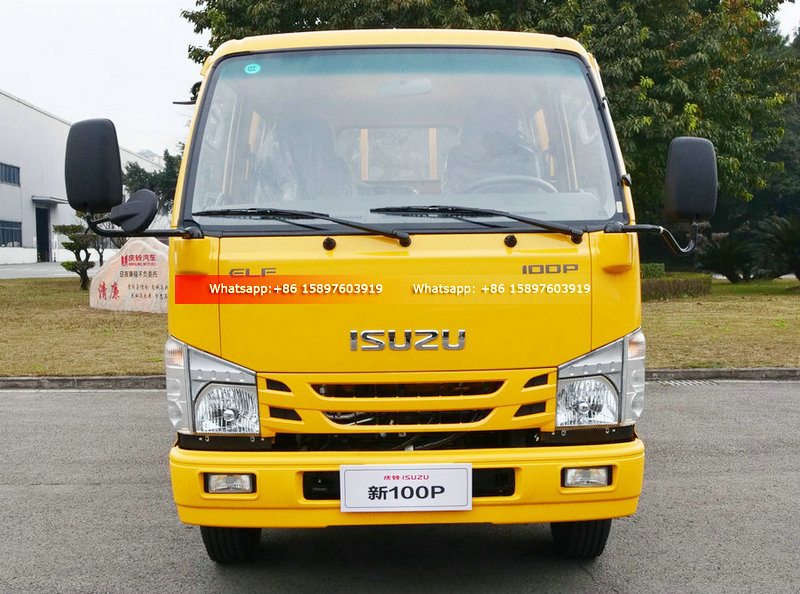 Brand New Small Light ISUZU ELF 100P 4KB 2.5L Double Cabin Flatbed Cargo Truck