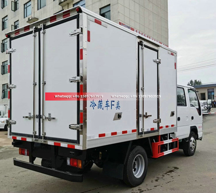 Small ISUZU Double Cabin Refrigerated Truck 98HP 120HP
