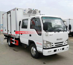 Small ISUZU Double Cabin Refrigerated Truck 98HP 120HP