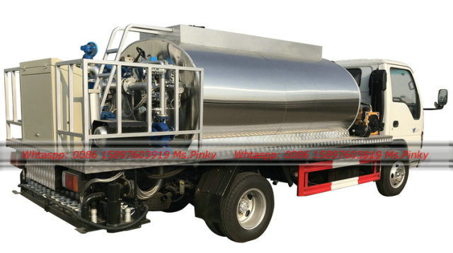 ISUZU NKR 4KB asphalt distributor truck 4000Liters