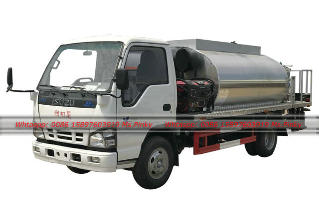 ISUZU NKR 4KB asphalt distributor truck 4000Liters