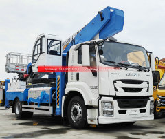 6Wheels ISUZU GIGA 4X 205HP High Altitude Operation Truck 45m Telescopic Booms