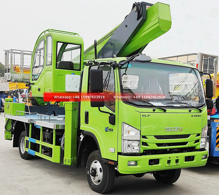 All Wheel Drive 4x4 ISUZU KV100 Aerial Working Truck 34m Manlift Truck