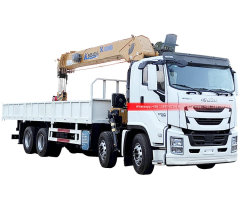 12Wheels ISUZU VC66 GIGA Cargo Truck Mounted With Crane XCMG 16000KGS Loading Capacity SPS400