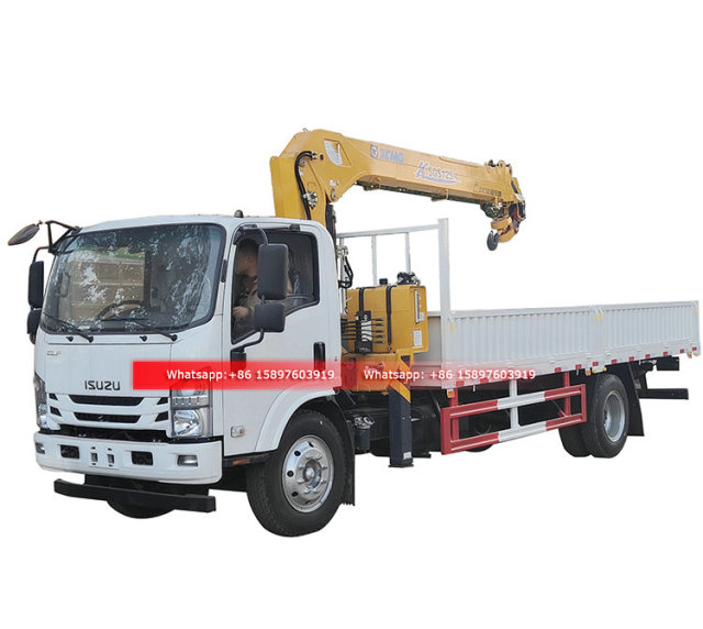 190HP ISUZU Truck Mounted With Crane 5Tons XCMG SQS125-4