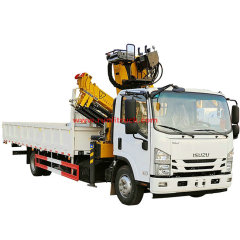 190HP ISUZU ELF Truck Mounted Crane SQZ132 6.3T Folading Boom Crane