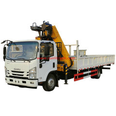 190HP ISUZU ELF Truck Mounted Crane SQZ132 6.3T Folading Boom Crane