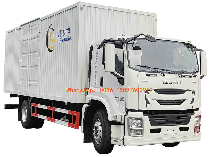 6Wheels ISUZU GIGA 4X FTR 205HP 10Tons 15Tons Closed Box Cargo Van Truck 7.5meter Logistic Tranposrt Truck