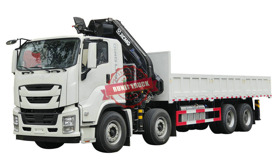 Heavy Duty 460HP 520HP 12Wheels ISUZU GIGA VC66 Truck With Crane GSQZ430 -5 21.5Tons Folded Boom Crane