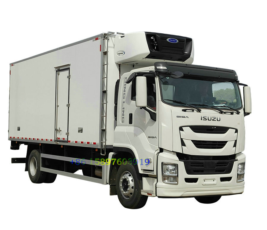6Wheels ISUZU FVR GIGA 5X 240HP Refrigerated Container Truck Cooling Truck With 10 to 15Tons Carrier Refrigeration Units