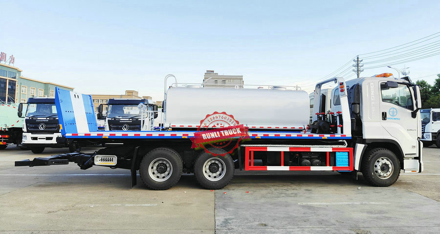 10Wheels 350HP ISUZU GIGA FVZ Towing Truck 15Tons Loading Flatbed Wrecker 8.5Meters