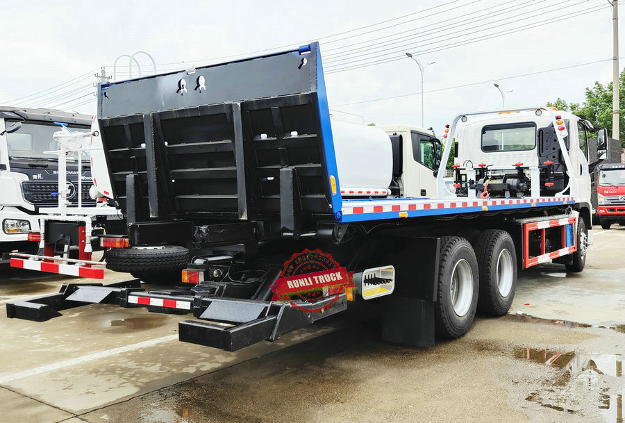 10Wheels 350HP ISUZU GIGA FVZ Towing Truck 15Tons Loading Flatbed Wrecker 8.5Meters