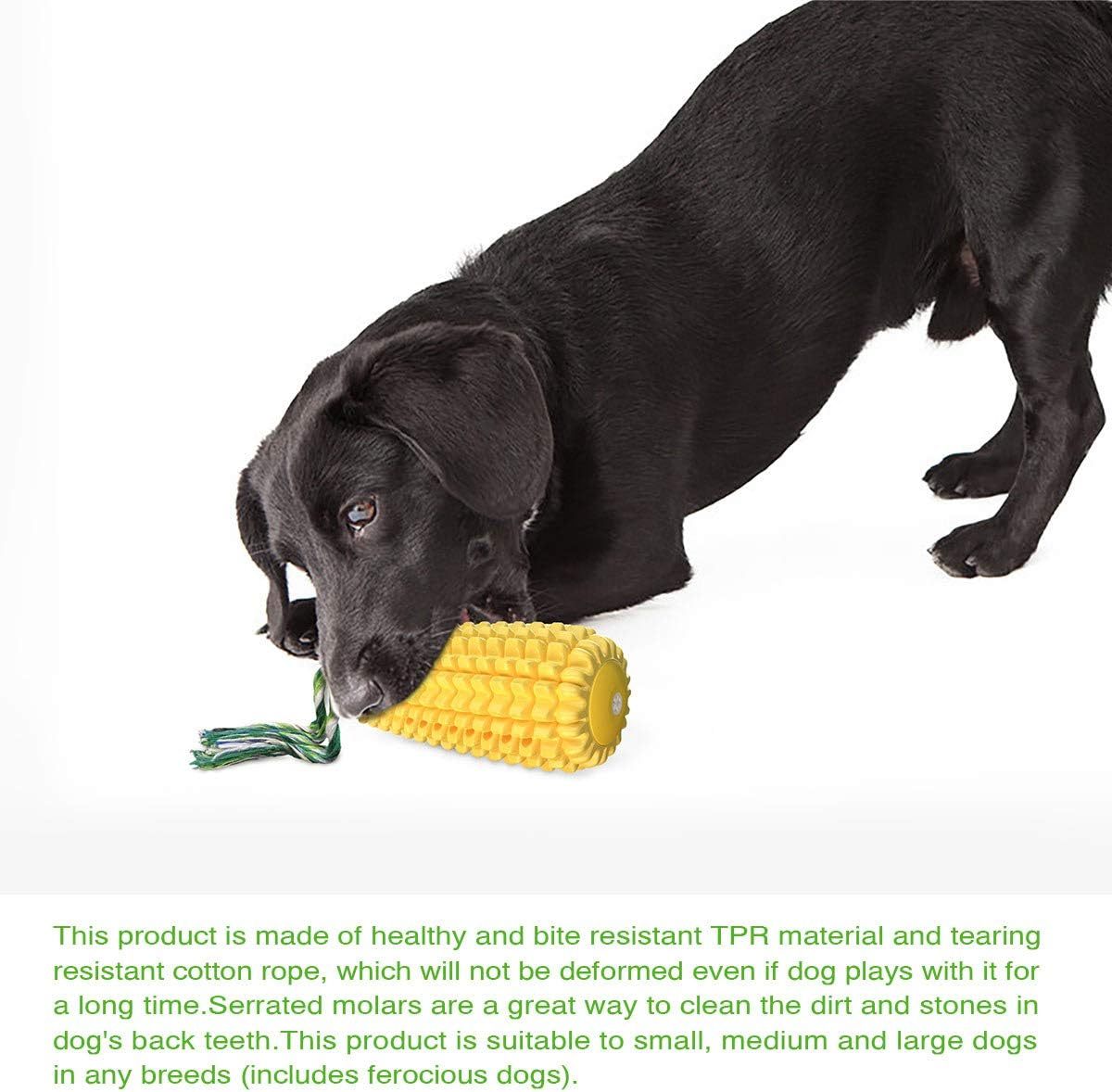 Carllg Dog Chew Toys for Aggressive Chewers, Indestructible Tough Durable Squeaky Interactive Dog Toys, Puppy Teeth Chew Corn Stick Toy for Small Meduium Large Breed