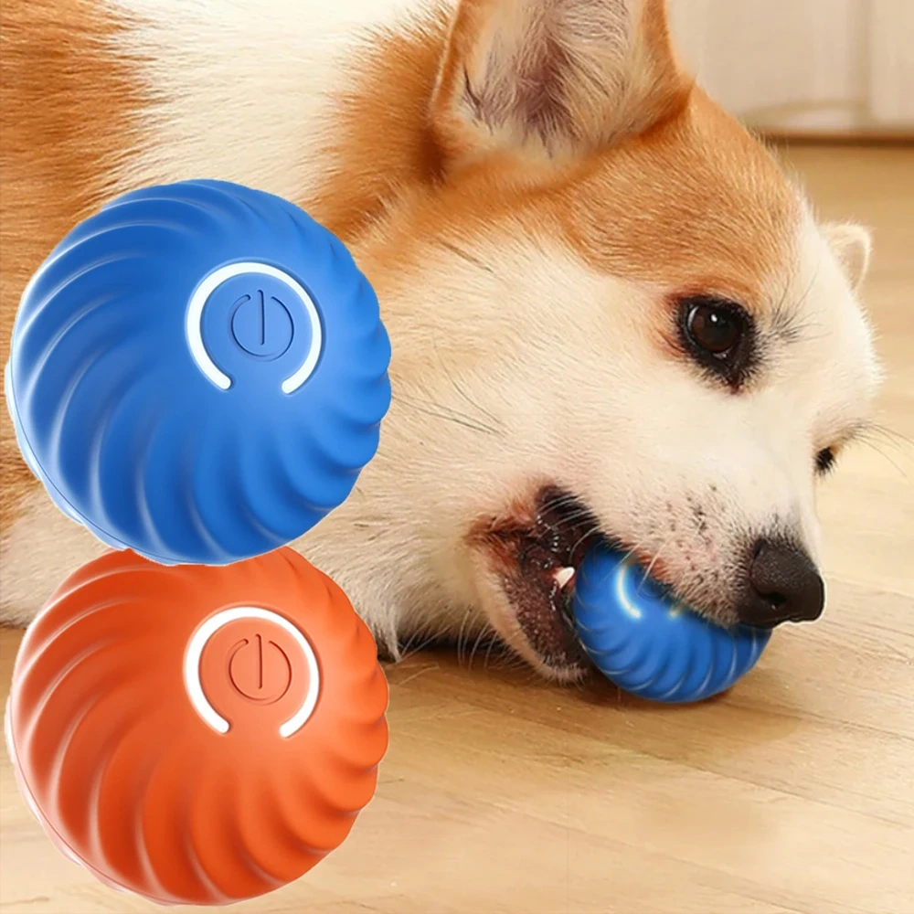 Smart Dog Toys Intelligent Gravity Jump Ball Rechargeable Bite-Resistant Rolling Ball Cat And Dog Chase Interactive Pet Toys