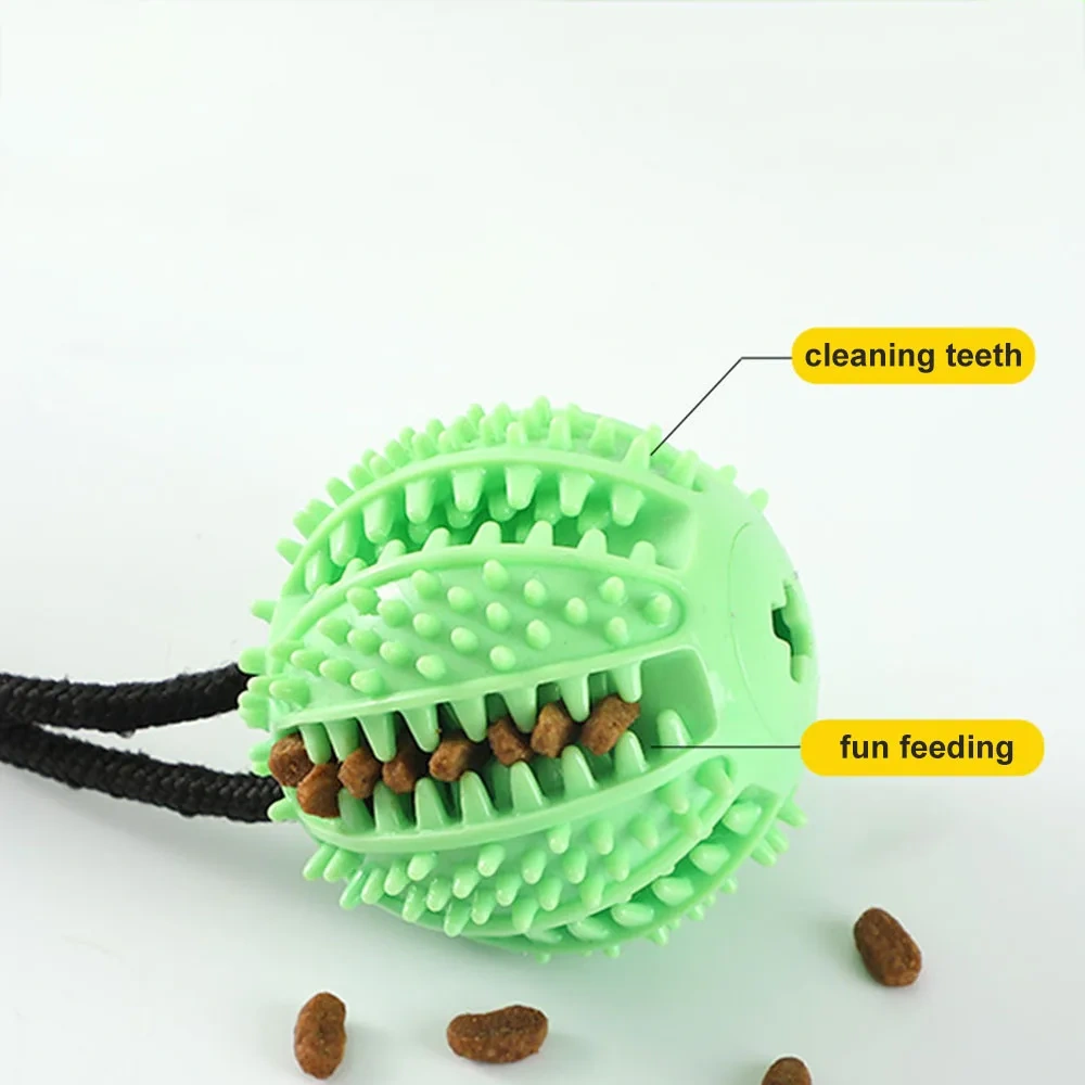 Suction Cup Dog Pull Toy Puppy Toy for Food Distribution Tooth Cleaning Dog Rope Toys for Aggressive Chewers Tug of War Dog Toy