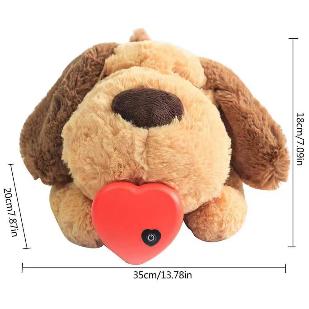 Original Snuggle Puppy Toys - Heartbeat Puppy for Dogs - Dog Plush for Anxiety Relief, Calming Aid, and Comfort Toy for Behavioral Training in Biscuit