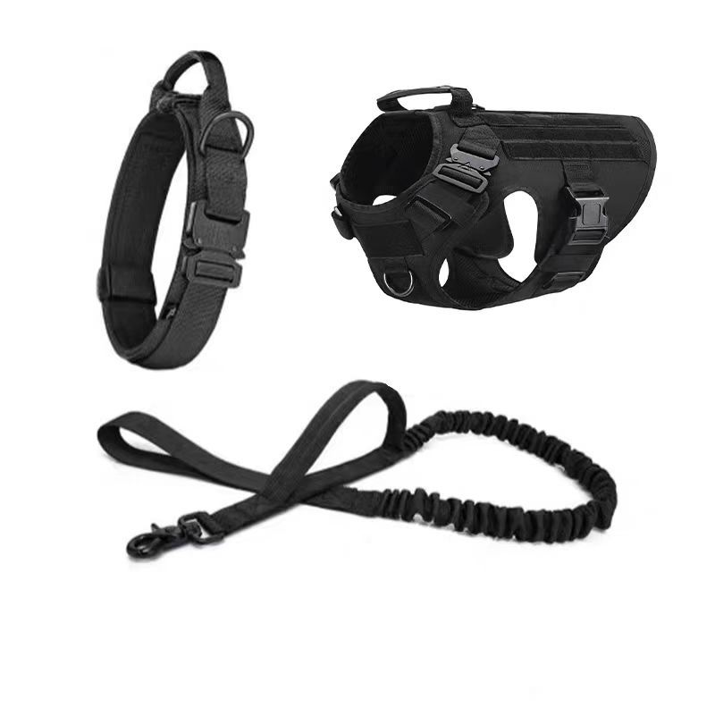 Large Dog Harness And Leash Set Pet German Shepherd Malinois Training Walking Vest Dog Harness And Collar For Medium Large Dogs