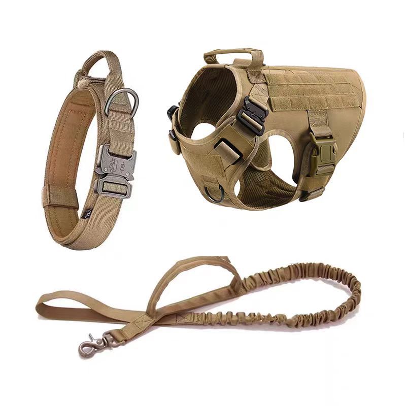Large Dog Harness And Leash Set Pet German Shepherd Malinois Training Walking Vest Dog Harness And Collar For Medium Large Dogs