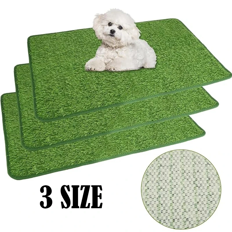 Large Pet Dog Poop Toilet Mat Indoor Outdoor Restroom Training Grass Potty Pad Loo Pee Potty Traies Pad Pets Accessories 3 Sizes