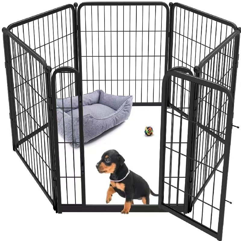 FXW Homeplus Dog Playpen for Indoor Use - Stress-Free and Safe Play, Heavy Duty 45 Inch 6 Panels Dog Pen for Large Dogs, Black│Patented