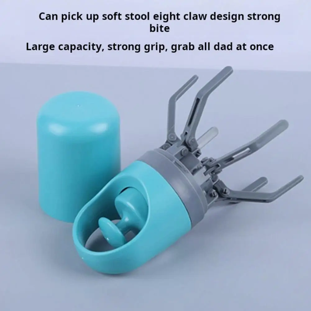 Dog Pooper Scooper with Bag Dispenser Claw Poop Picker No-Touch Dog Waste Pickup Tool for Small Medium Large Dogs