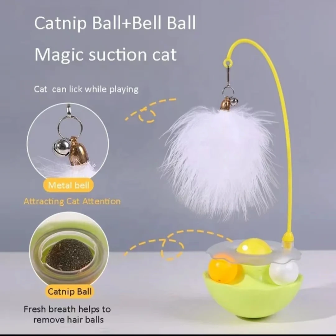 Feathers Pet Stick Funny Removable Combination Supplies Catnip Funny Tumbler Cat Pet Toys