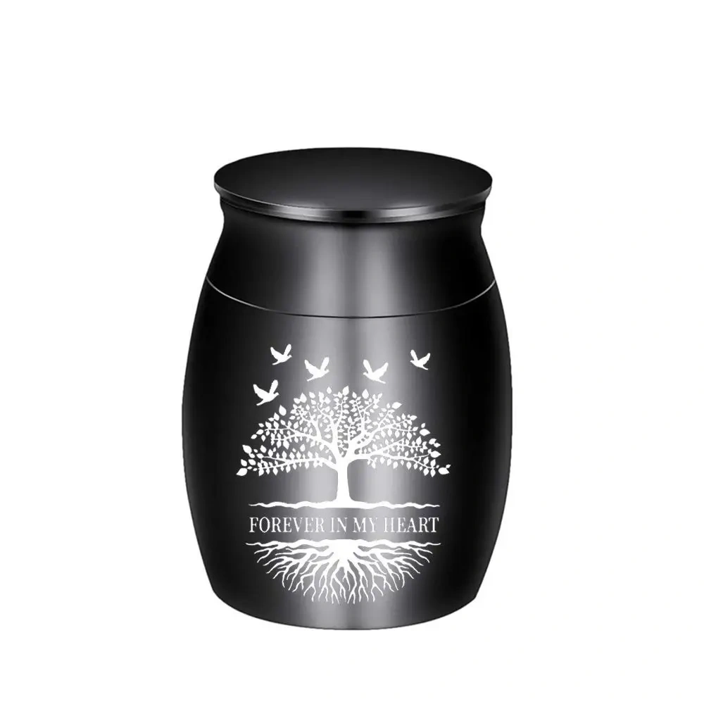 Pet Tree of Life Urn Metal Memorial Jar Cat Dog Funeral Products Sealed Prevents Water Ingress Easy To Carry Pets Urn Boxes