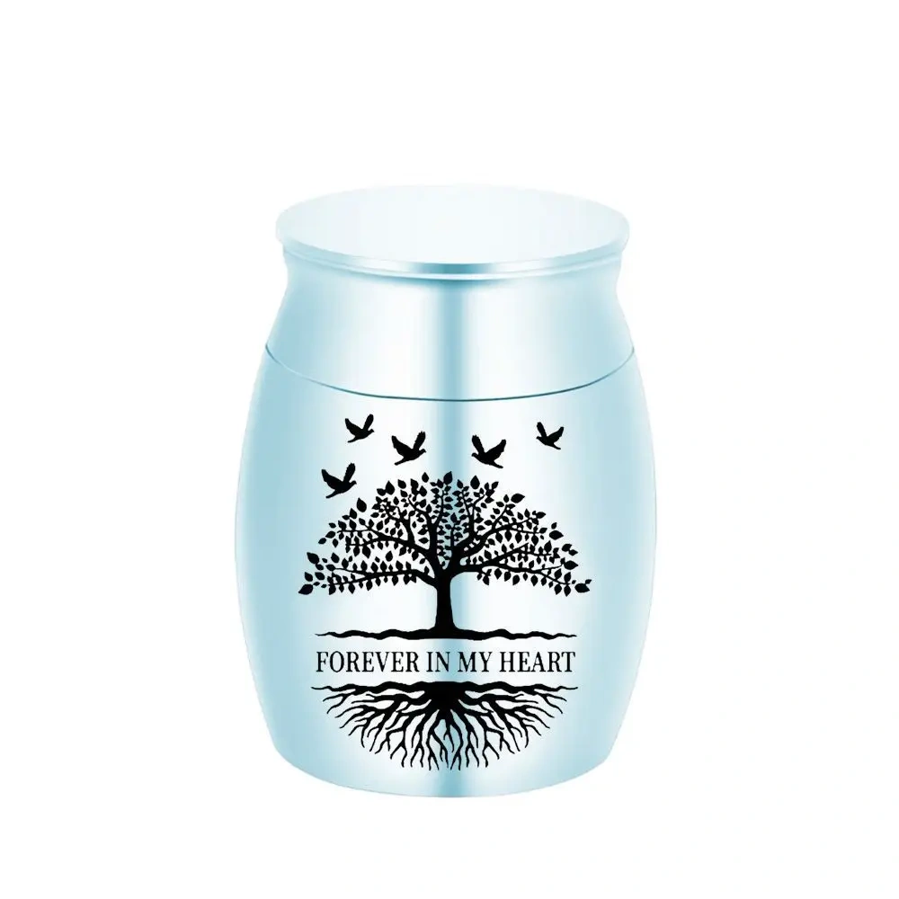 Pet Tree of Life Urn Metal Memorial Jar Cat Dog Funeral Products Sealed Prevents Water Ingress Easy To Carry Pets Urn Boxes