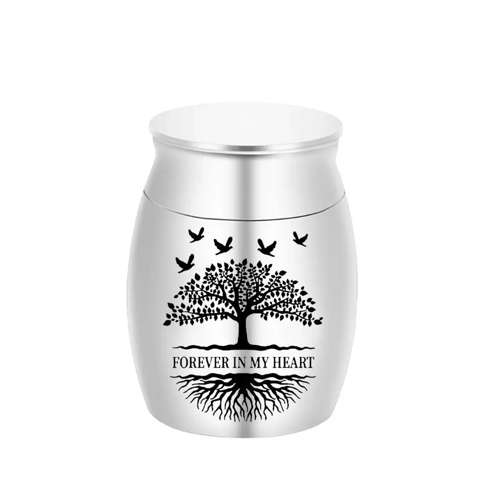 Pet Tree of Life Urn Metal Memorial Jar Cat Dog Funeral Products Sealed Prevents Water Ingress Easy To Carry Pets Urn Boxes