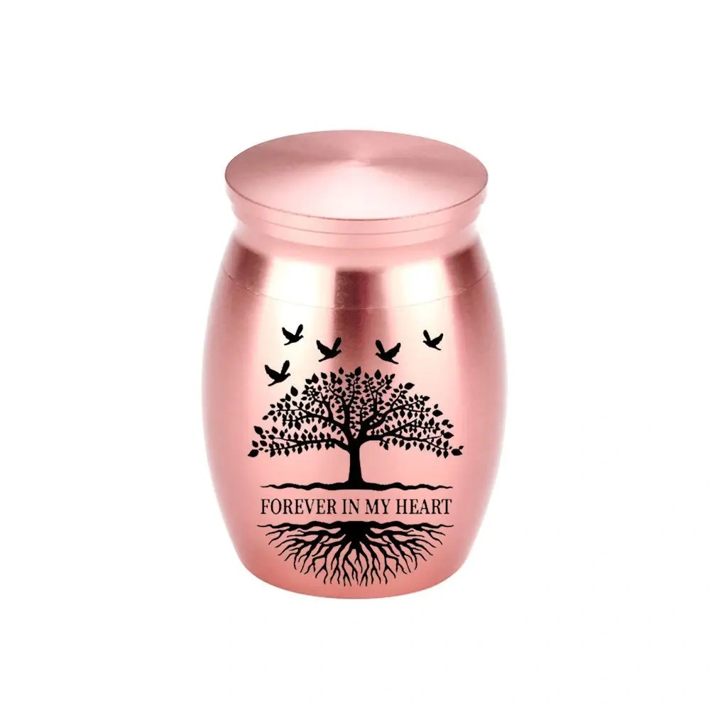 Pet Tree of Life Urn Metal Memorial Jar Cat Dog Funeral Products Sealed Prevents Water Ingress Easy To Carry Pets Urn Boxes
