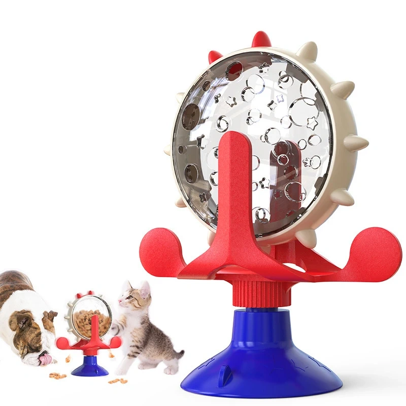 Rarewe Pet Product Cat Dog Food Leak Turntable Toys Ferris Wheel Slowly Food Feeder Toys Interactive Training Toys for Cats Dogs