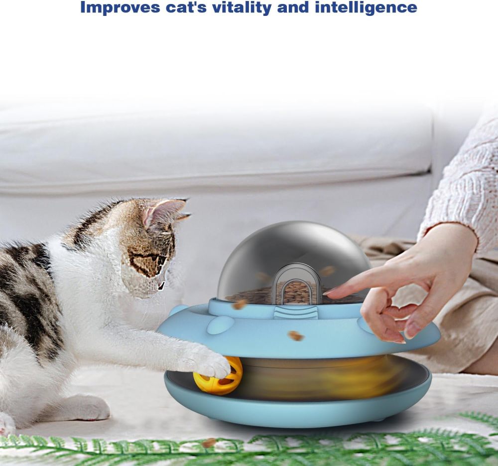 Cat Interactive Treat Dispenser Toy, Food Puzzle Slow Feeder