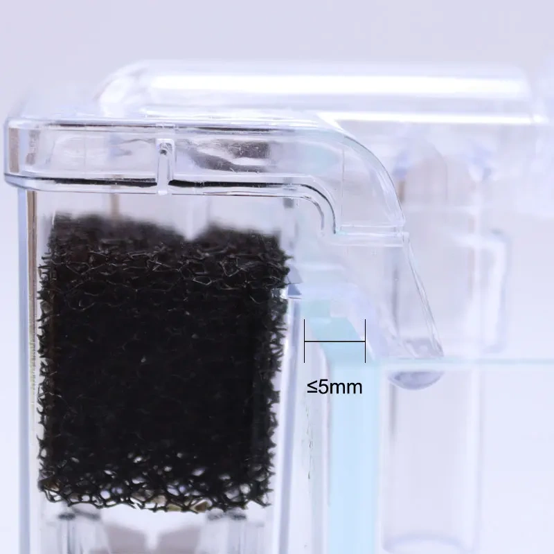 Aquarium Hang On Filter Mini Filter Fish Tank USB power interface 2.5W Flow 250H/L Suitable for fish tanks below 30cm