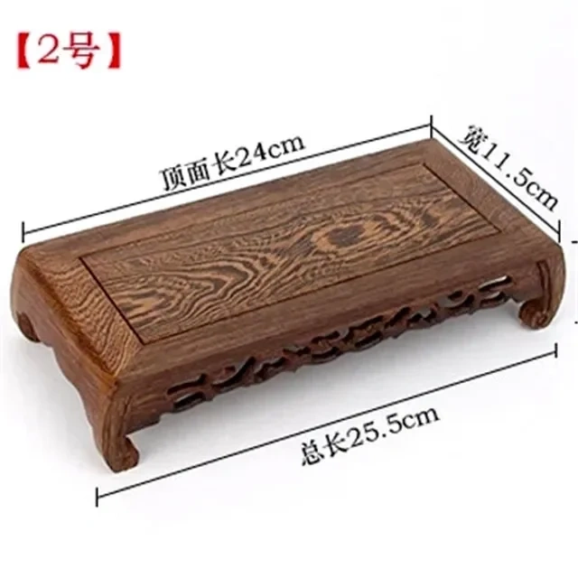Natural Wooden Retro Base Shelf Fish Tank Flower Vase Bonsai Stand Artical Decor Pedestal Square Crafts Teapot Base Redwood