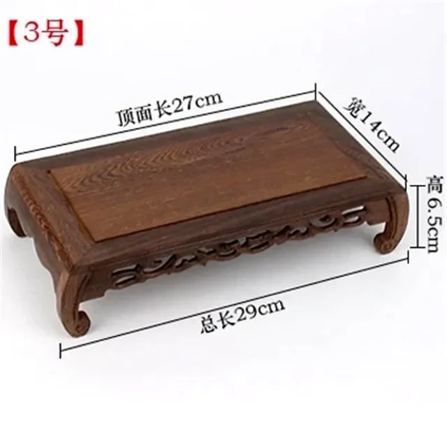 Natural Wooden Retro Base Shelf Fish Tank Flower Vase Bonsai Stand Artical Decor Pedestal Square Crafts Teapot Base Redwood