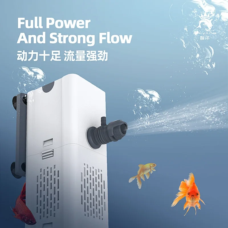 Aquarium Fish Tank Filter Three-in-One Water Purification Circulation Pump Small Built-in Submersible Pump Silent Aeration