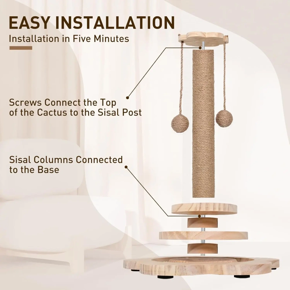 Cat Scratch Board Toy Turntable Durable Sisal Scratching Board Cat Supplies Cats Grab Column Cats Climbing Frame Pet Product